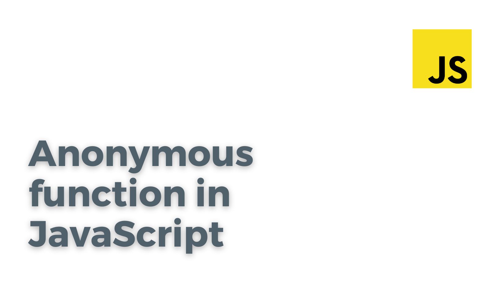 Anonymous function in JavaScript