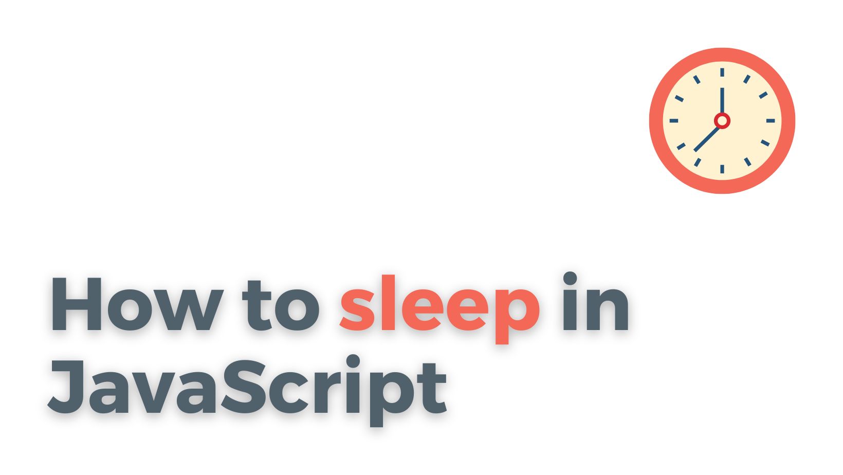 How to sleep in JavaScript