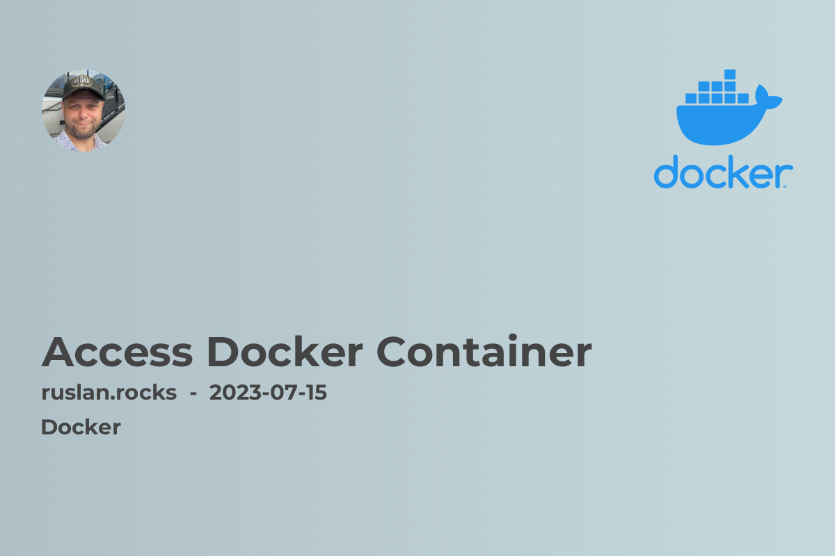 Access Docker Container