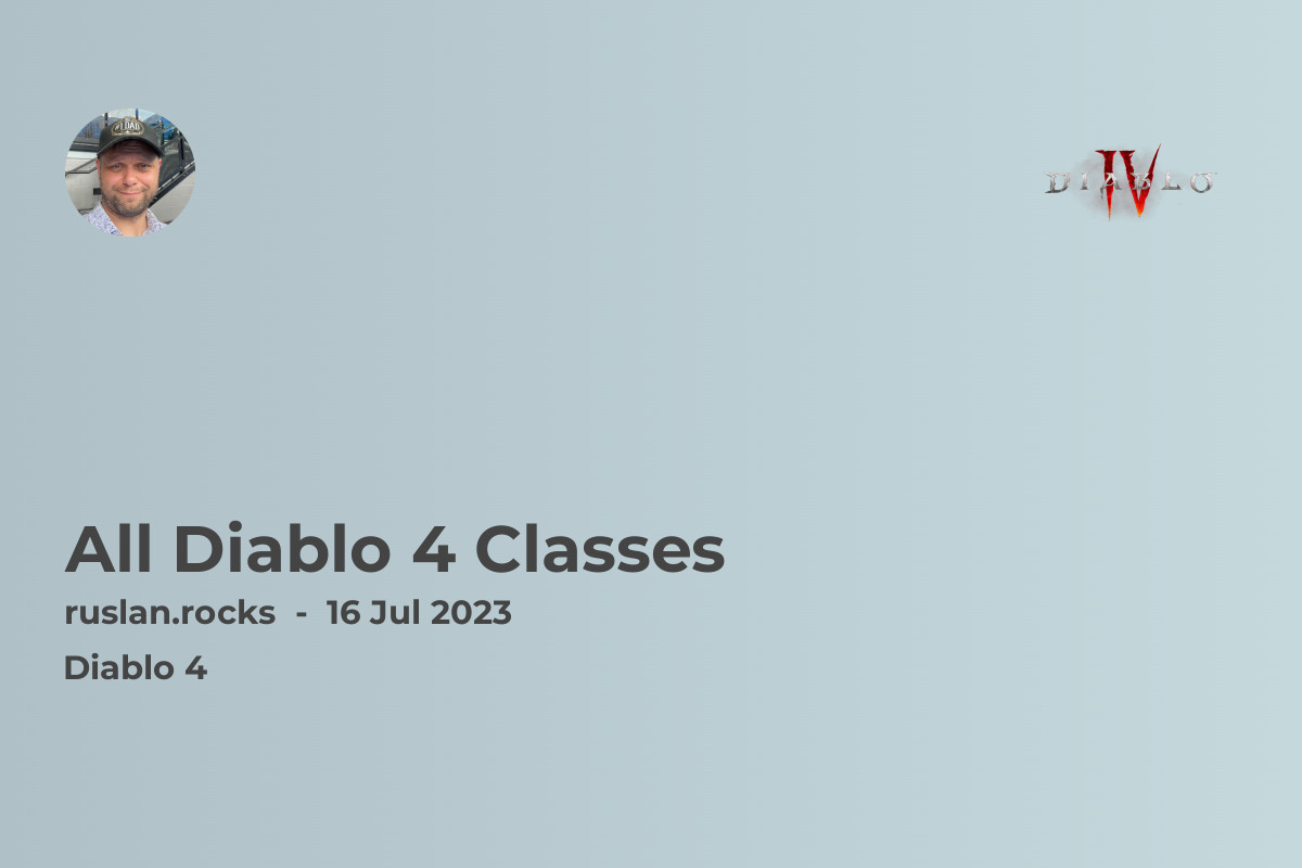 All Diablo 4 Classes