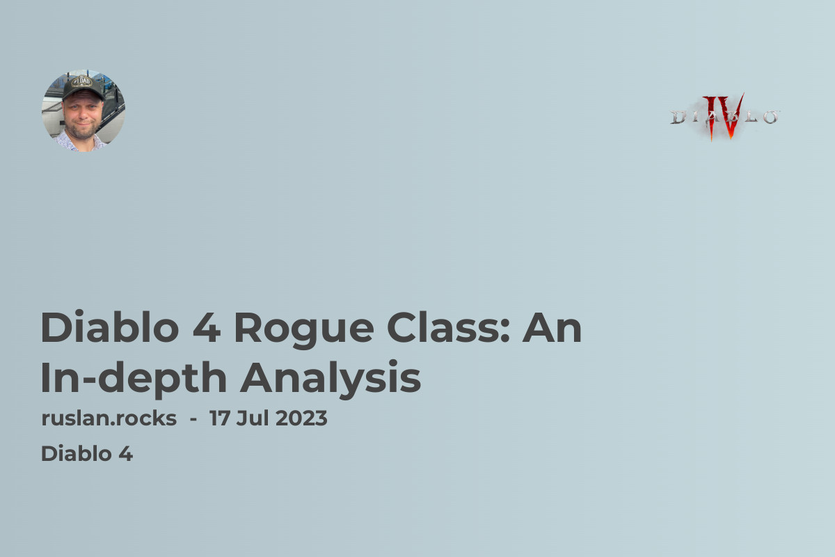 Diablo 4 Rogue Class: An In-depth Analysis