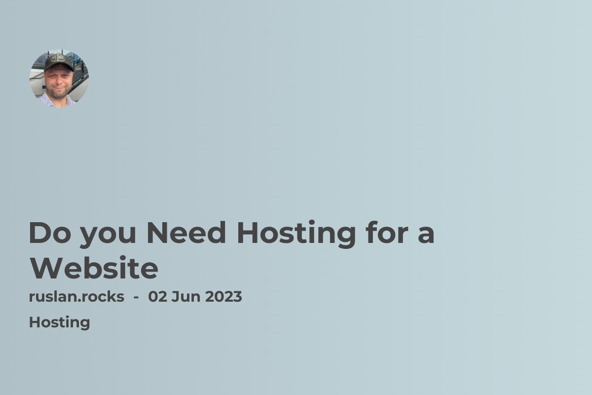 Do you Need Hosting for a Website