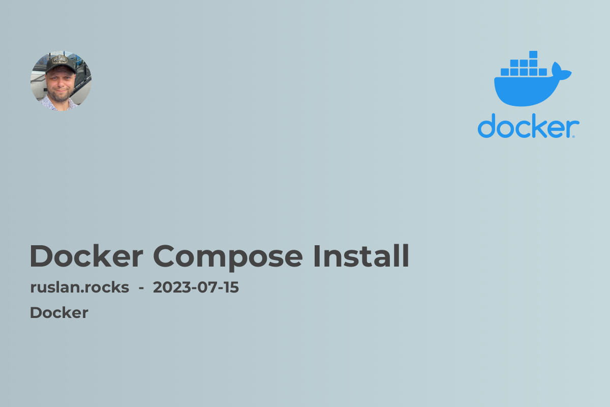 Docker Compose Install