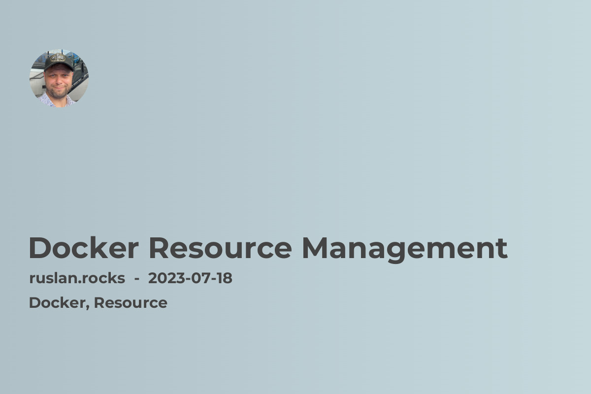 Docker Resource Management