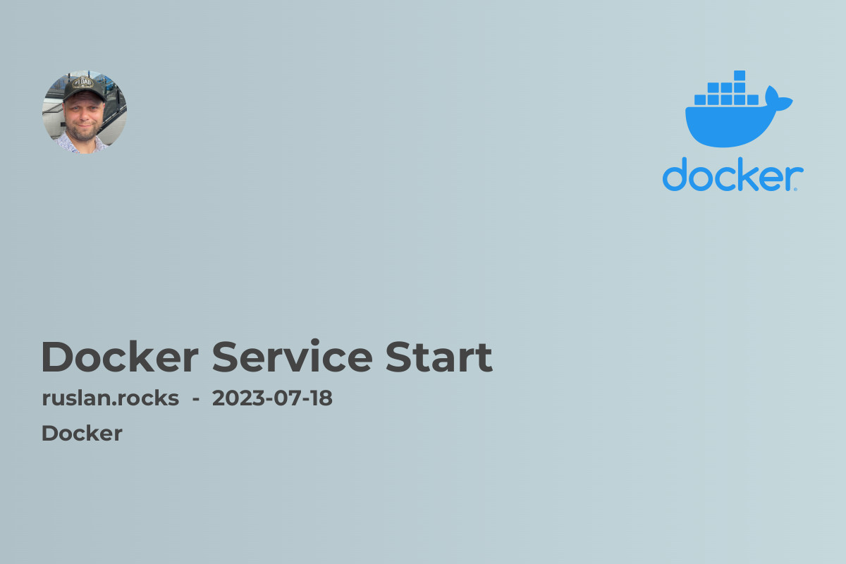 Docker Service Start