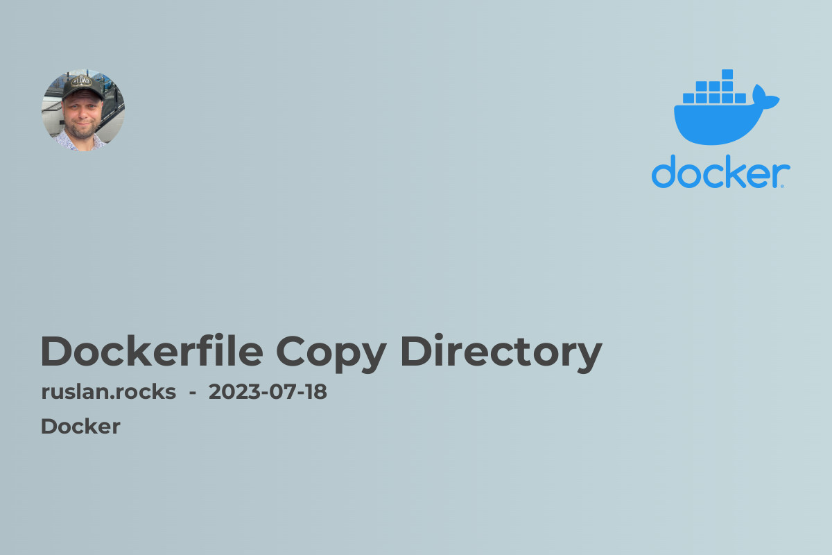 Dockerfile Copy Directory