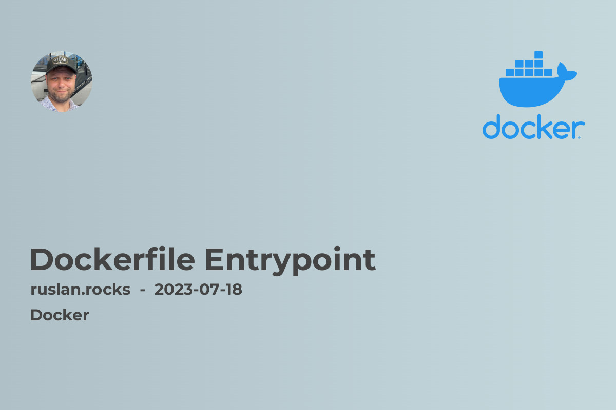 Dockerfile Entrypoint