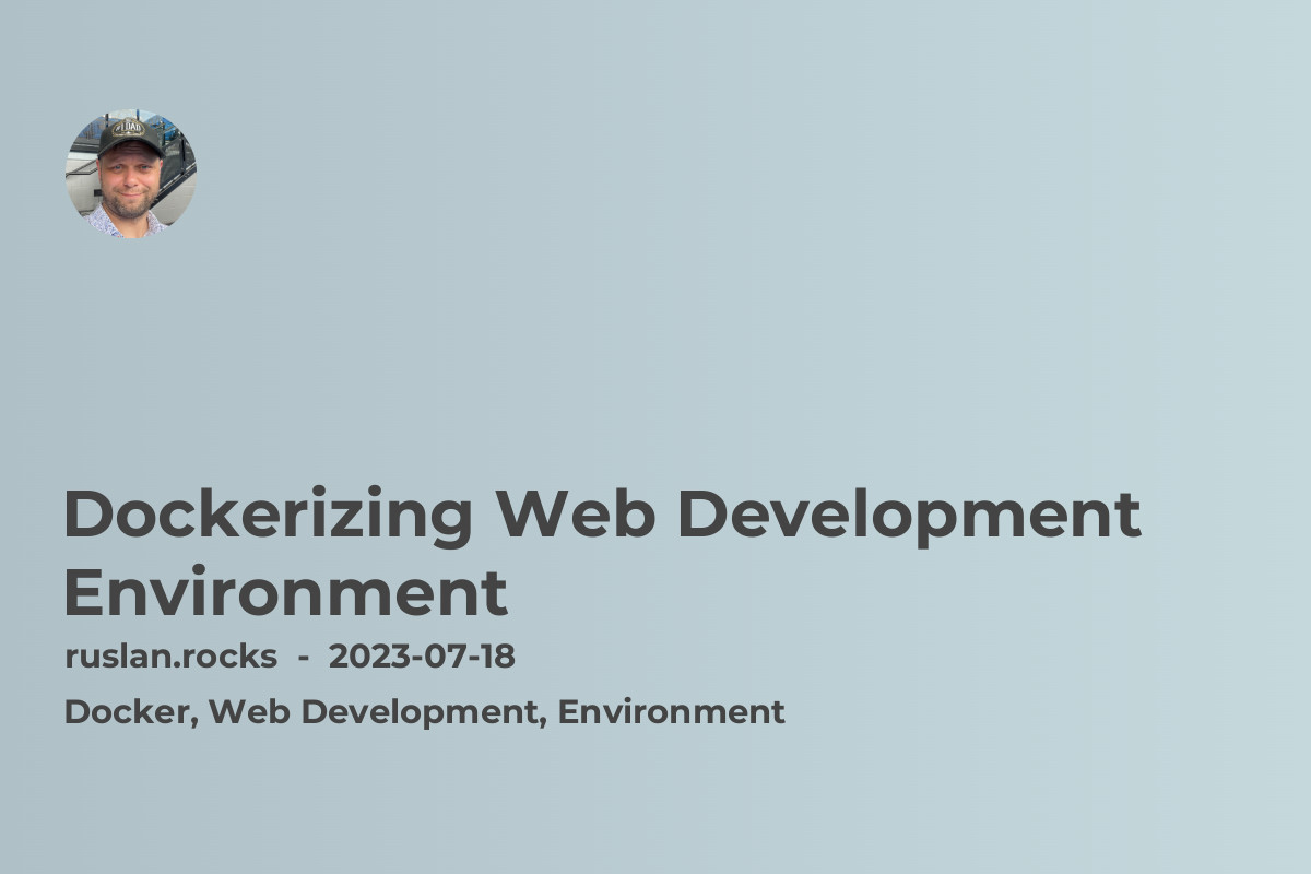 Dockerizing Web Development Environment
