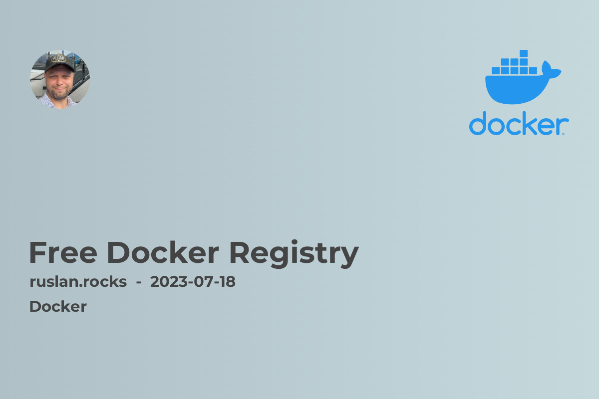 Free Docker Registry