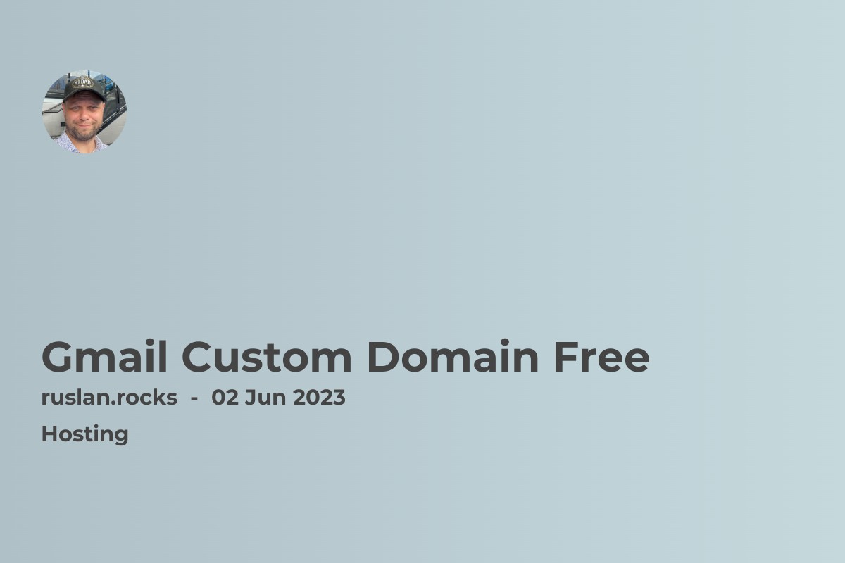 Gmail Custom Domain Free