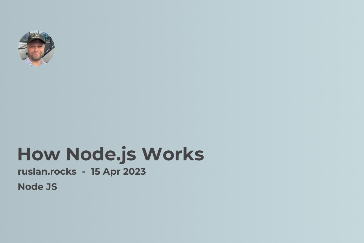 How Node.js Works