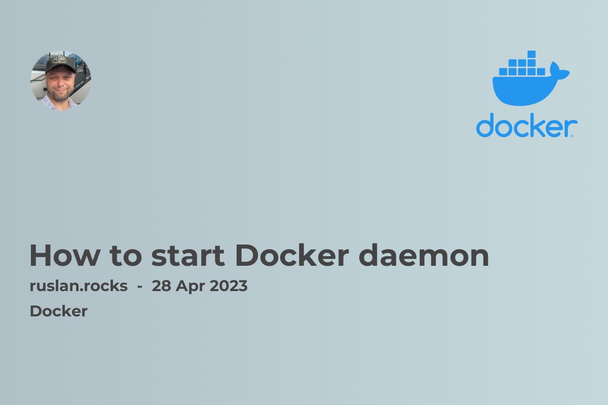 How to start Docker daemon