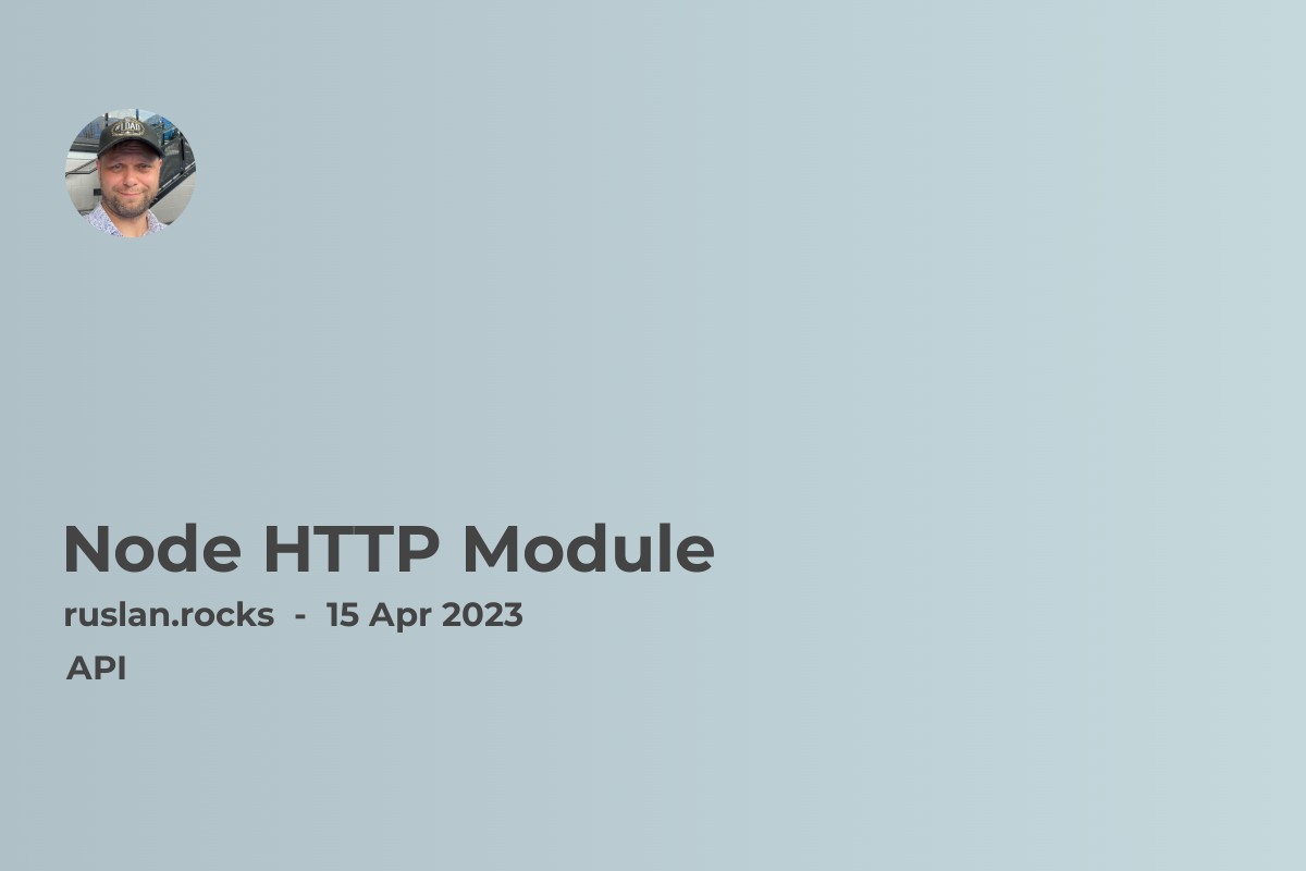 Node HTTP Module