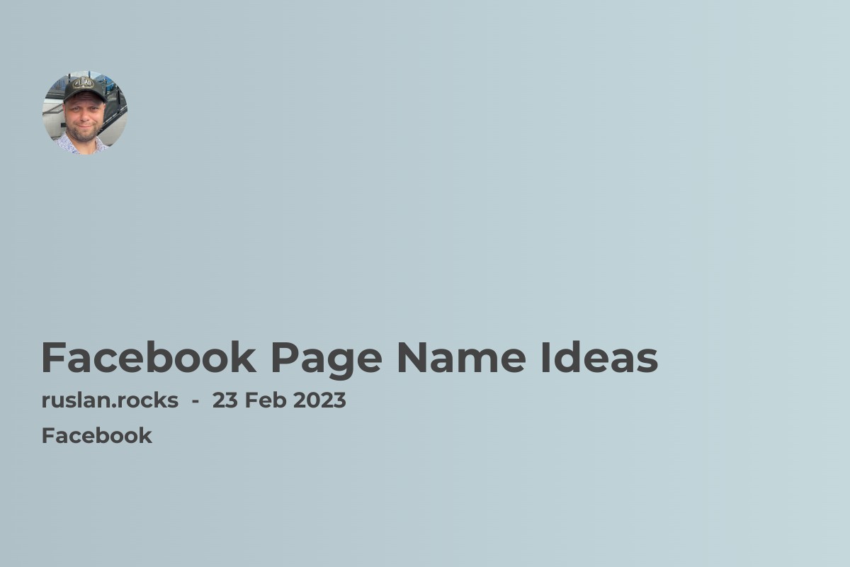 facebook-page-name-ideas