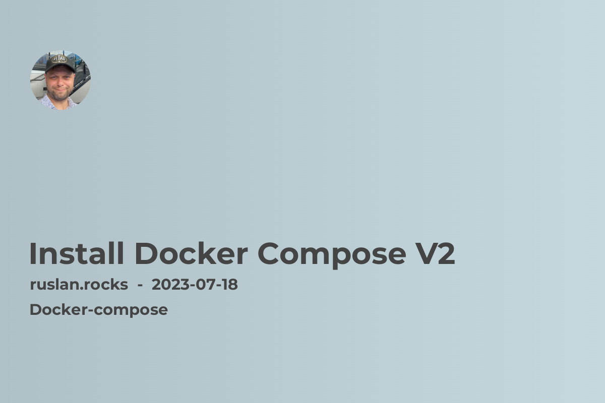 Install Docker Compose V2