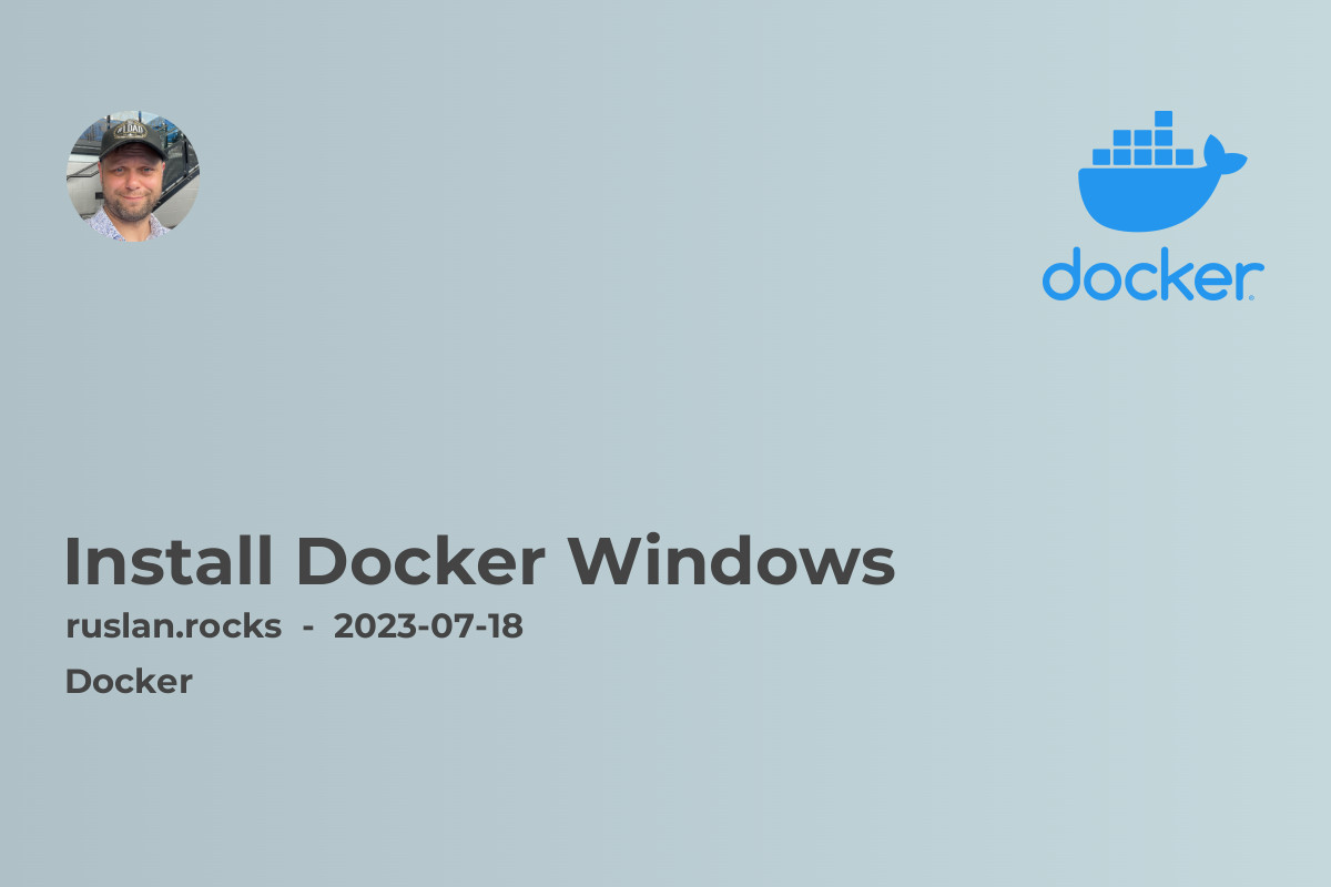 Install Docker Windows