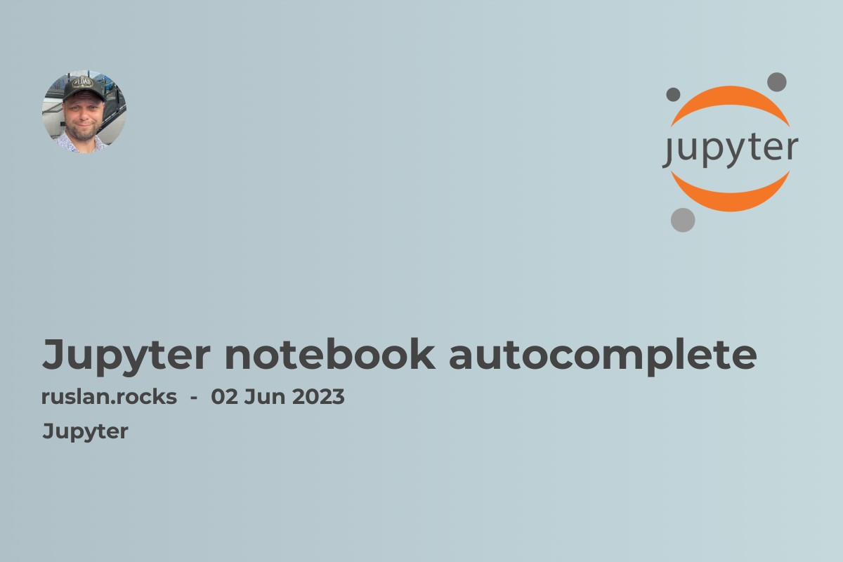 Jupyter notebook autocomplete
