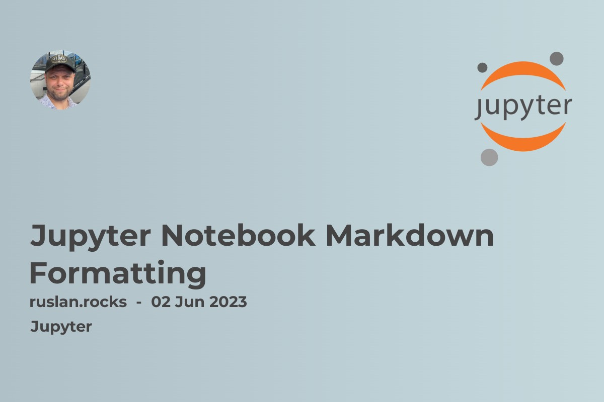 Jupyter Notebook Markdown Formatting