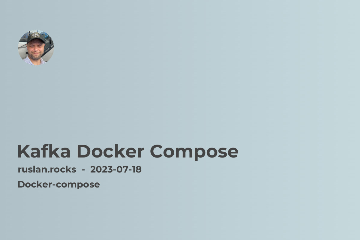 Kafka Docker Compose