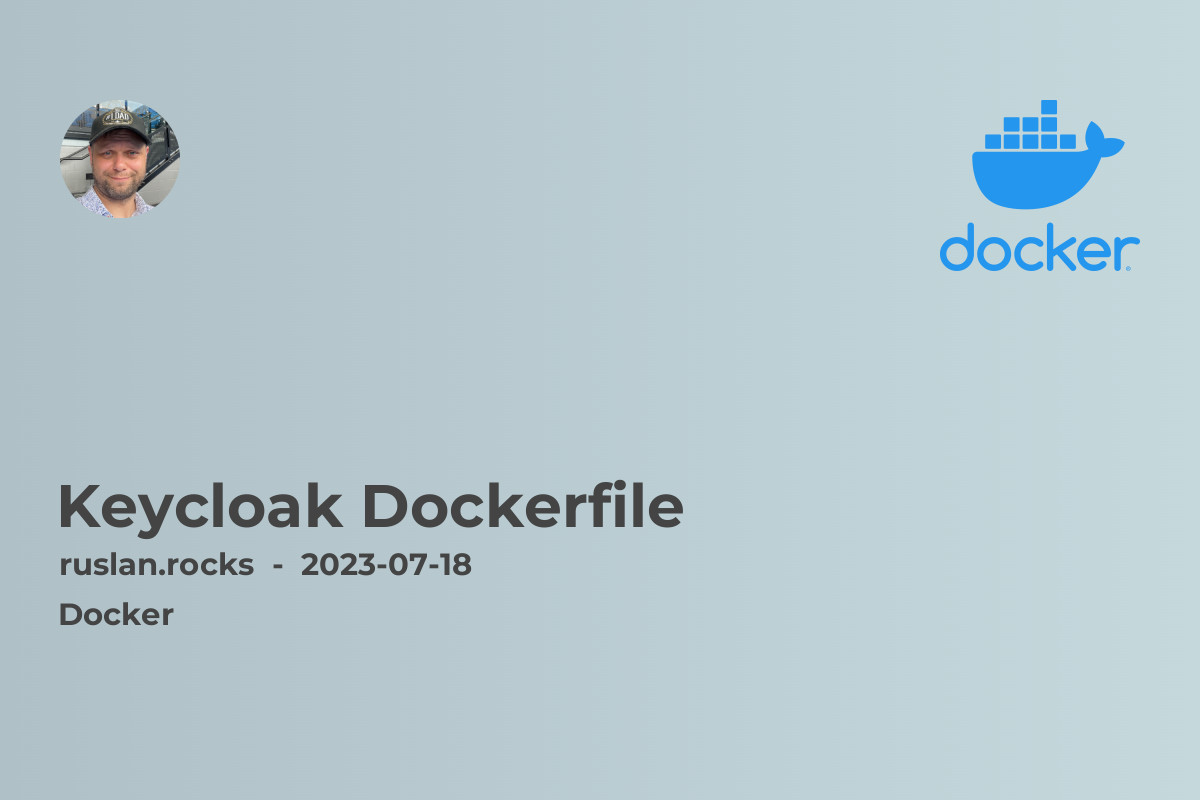 Keycloak Dockerfile