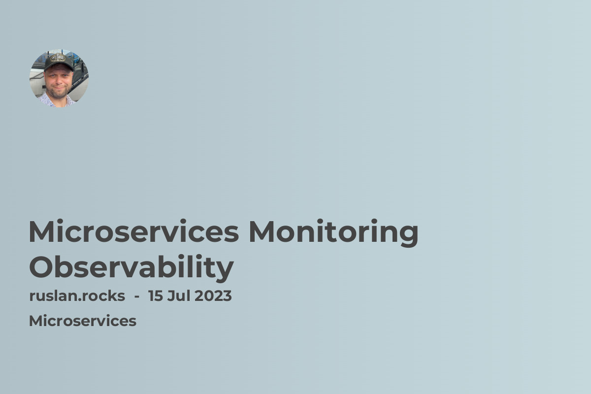 Microservices Monitoring Observability