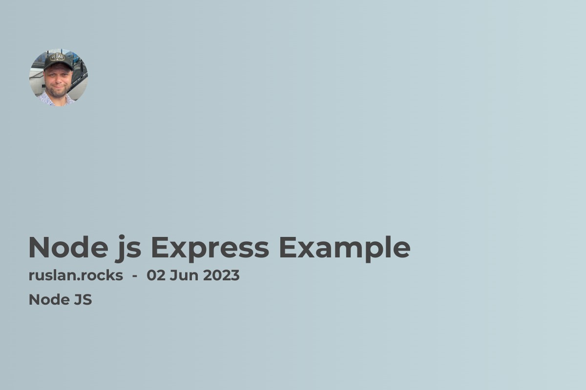 Node js Express Example