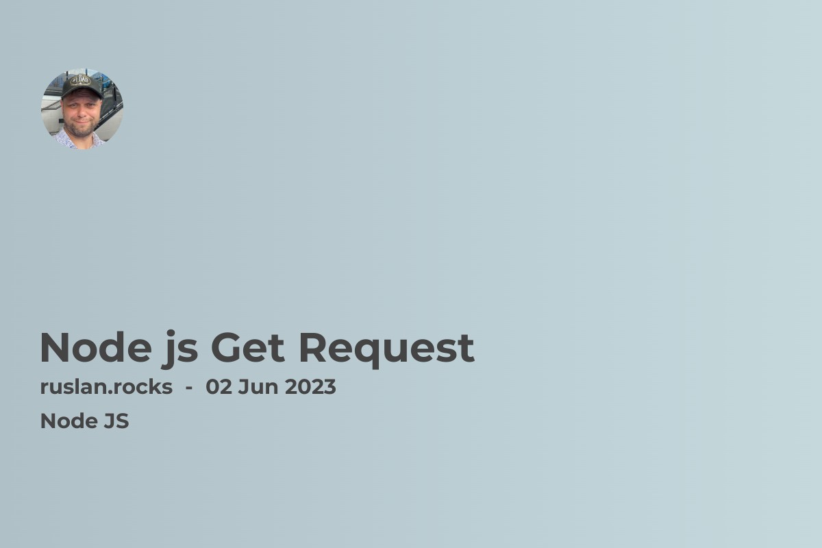 Node js Get Request