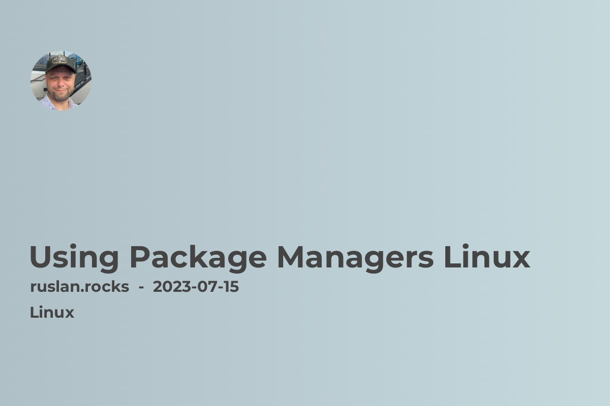 Using Package Managers Linux