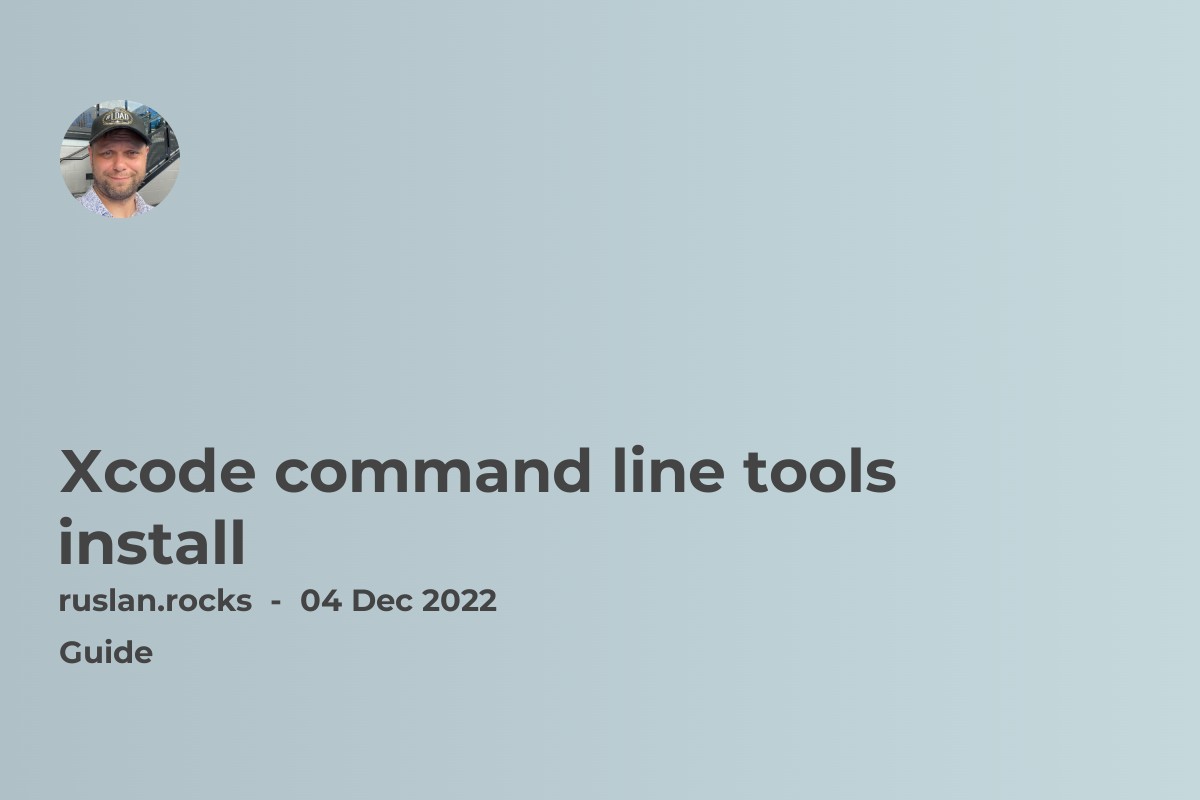 Xcode command line tools install