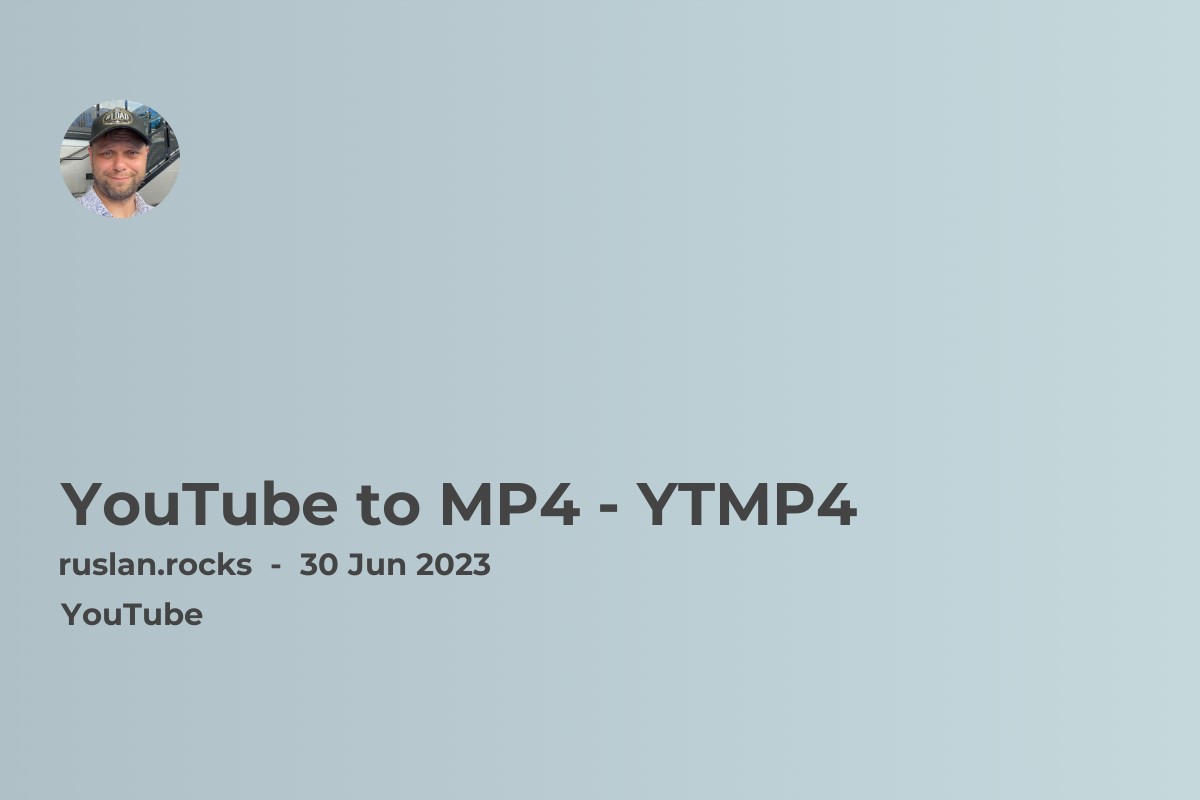 YouTube to MP4 - YTMP4